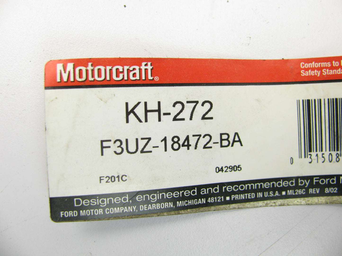 Motorcraft KH-272 HVAC Molded Heater Hose - 1992-1996 E150 E250 E350 5.8L V8