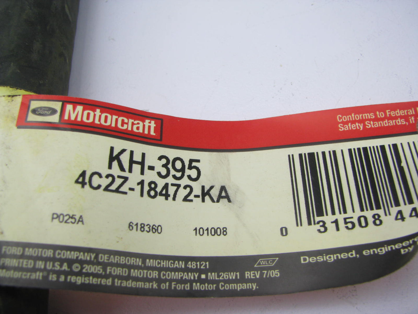 Motorcraft KH395 HVAC Molded Heater Hose 2004 Ford E-150/350 With Aux Heater