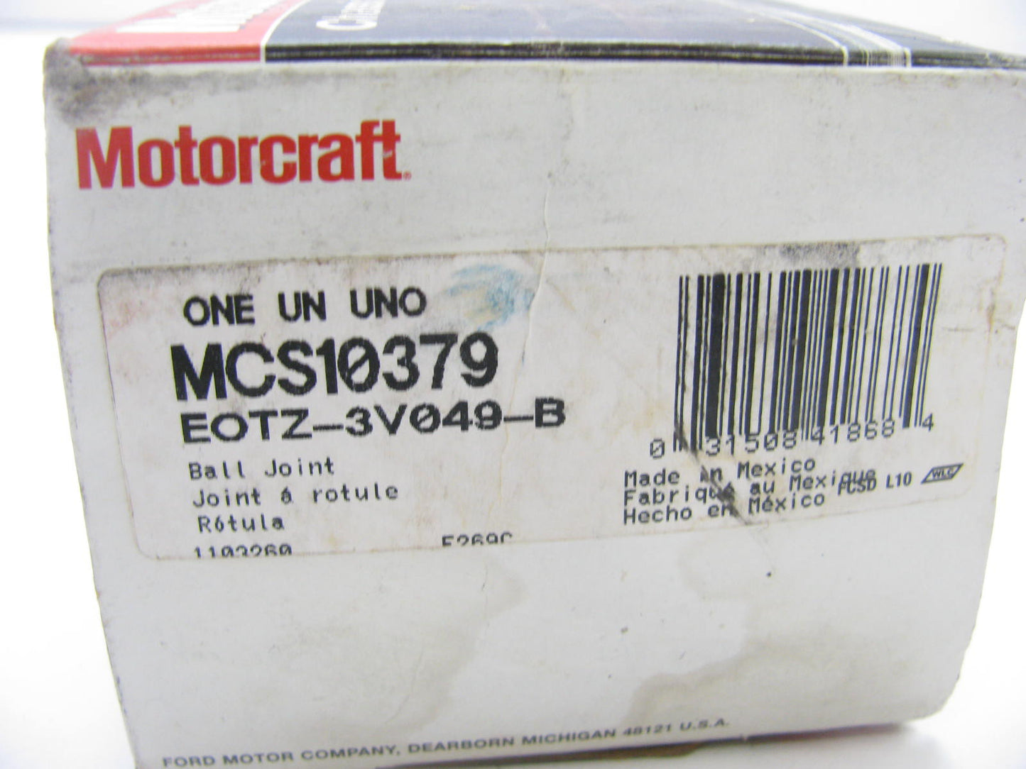 Motorcraft MCS10379 Front Upper Suspension Ball Joint - E0TZ-3V049-B