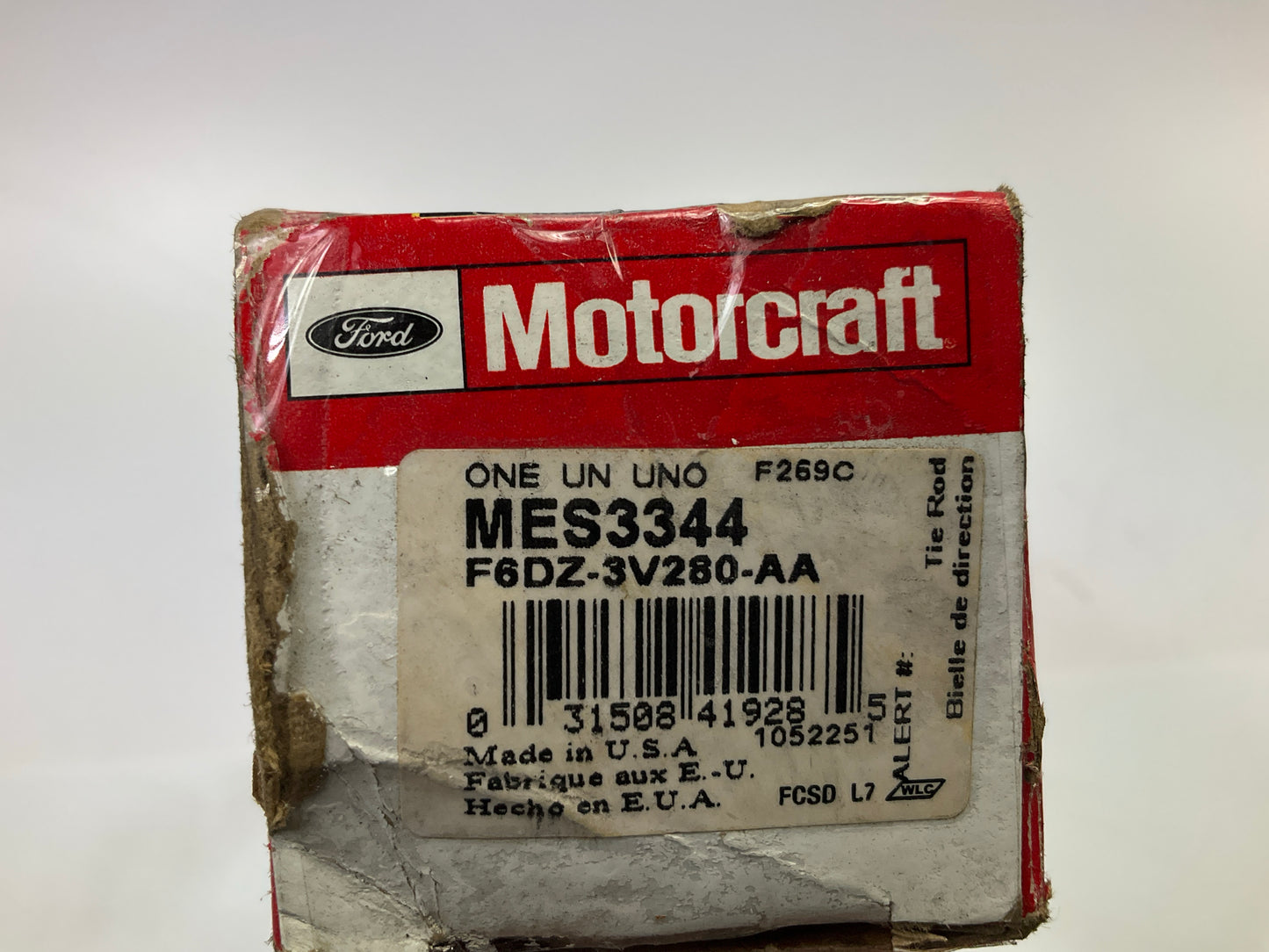 Motorcraft MES3344 Front Inner Steering Tie Rod End - F6DZ-3V280-AA