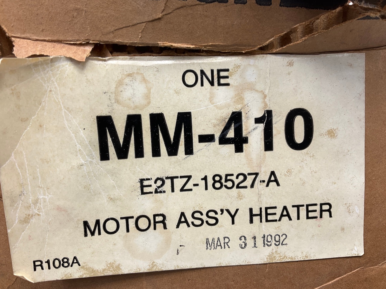 NEW GENUINE OEM Motorcraft MM-410 Heater Blower Motor W/O Wheel