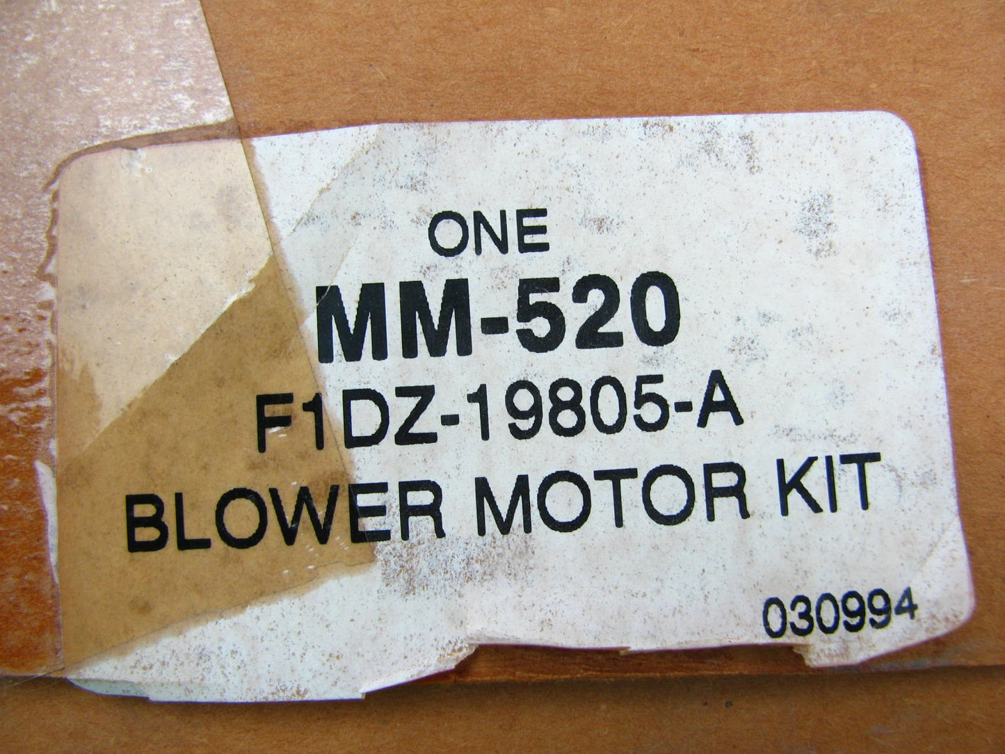 NEW OEM Motorcraft MM-520 Blower Motor FORD # F1DZ-19805-A.