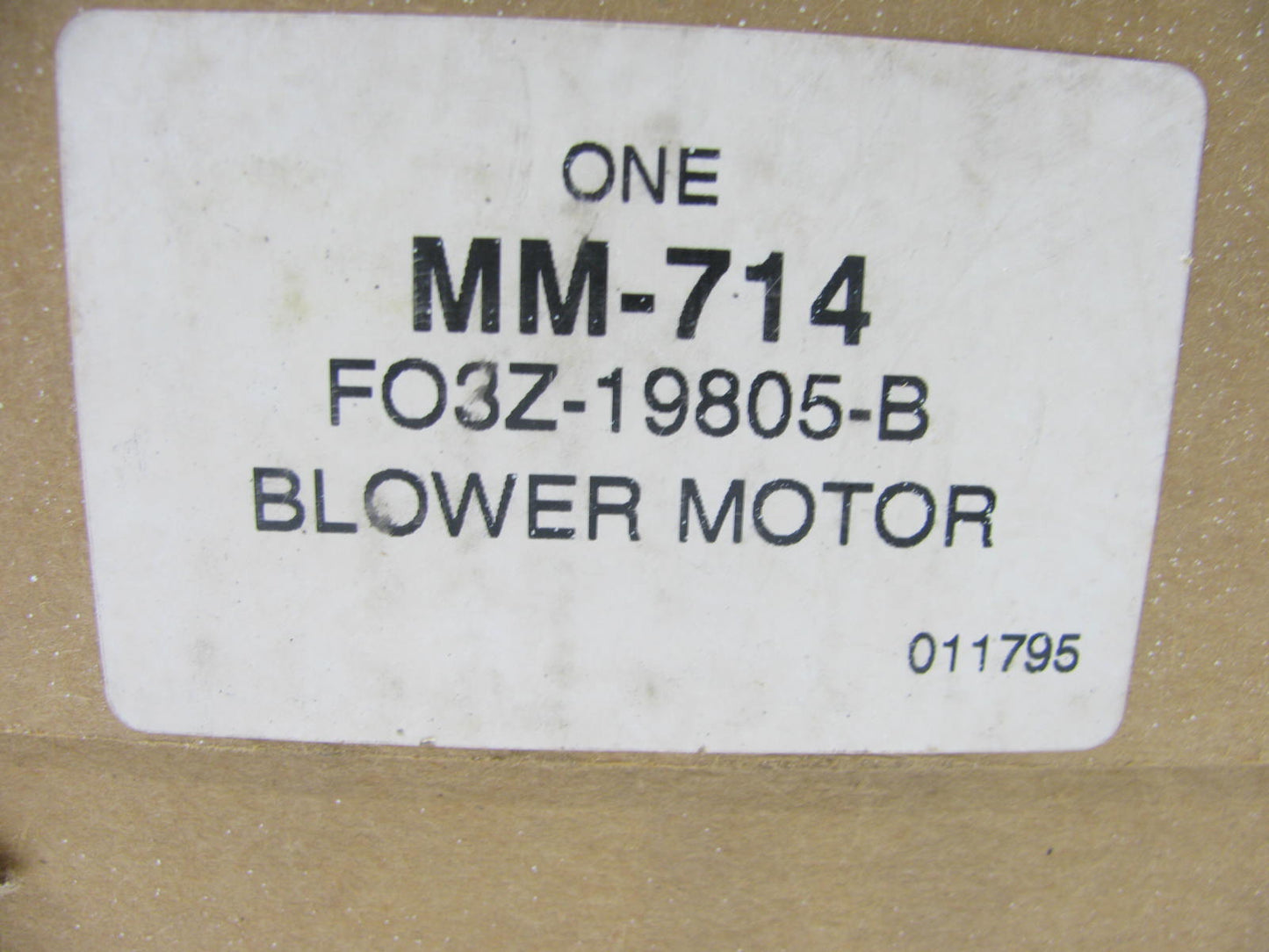 NEW GENUINE Motorcraft MM-714 Blower Motor W/O Wheel F03Z-19805-B