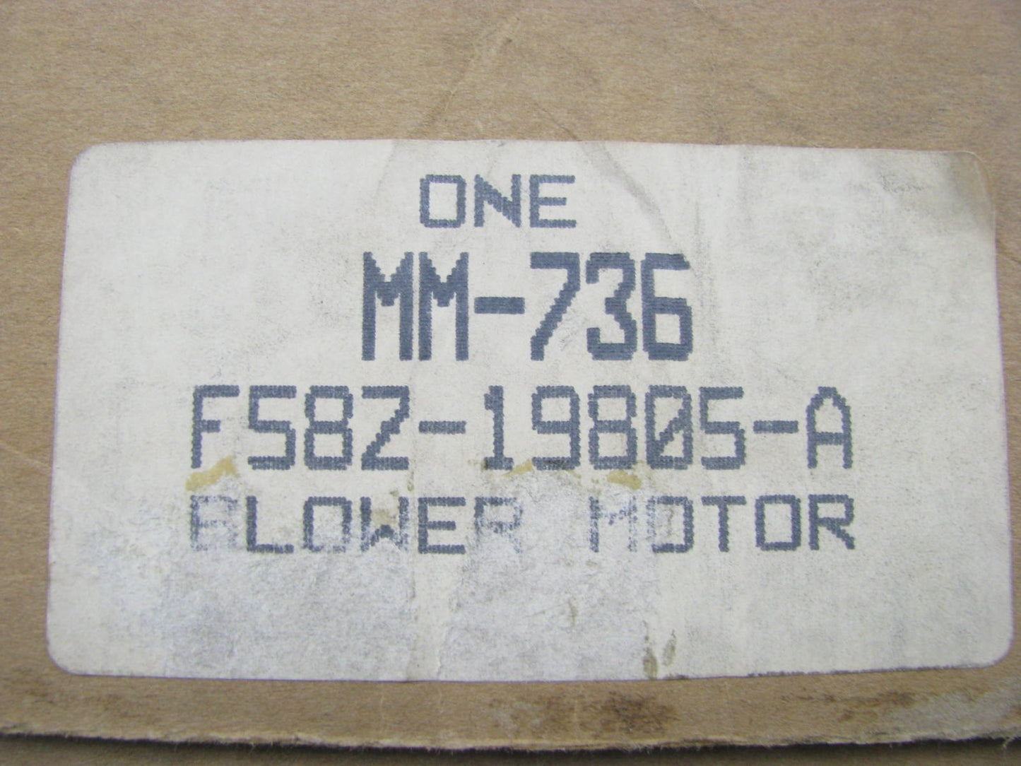 NEW GENUINE OEM Motorcraft Rear HVAC Blower Motor 1995-1998 Windstar MM-736