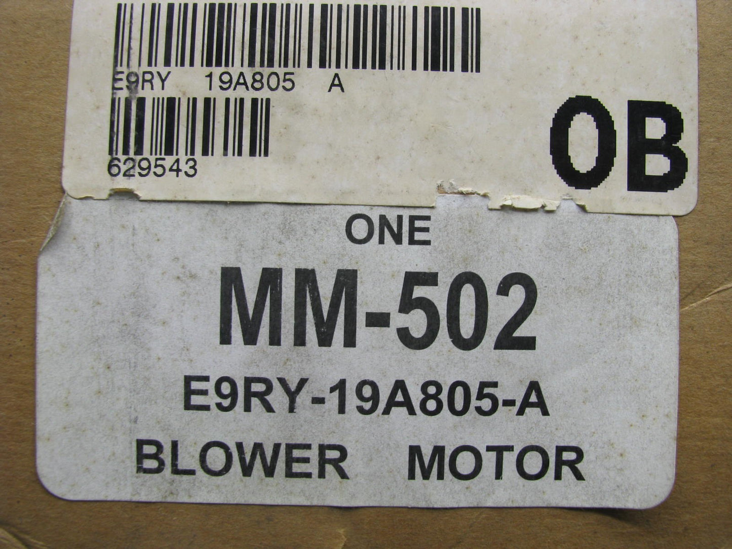 New OEM Motorcraft MM-502 Blower Motor Ford # E9RY-19A805-A 1989 Scorpio