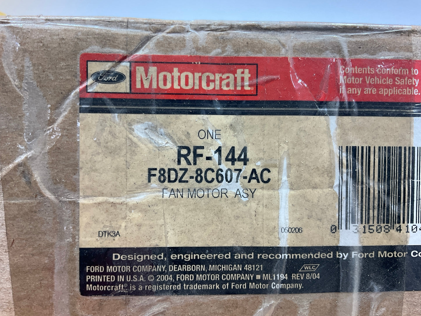 Motorcraft RF144 Left Electric Cooling Fan 1998-2003 Taurus DURATEC DOHC V6