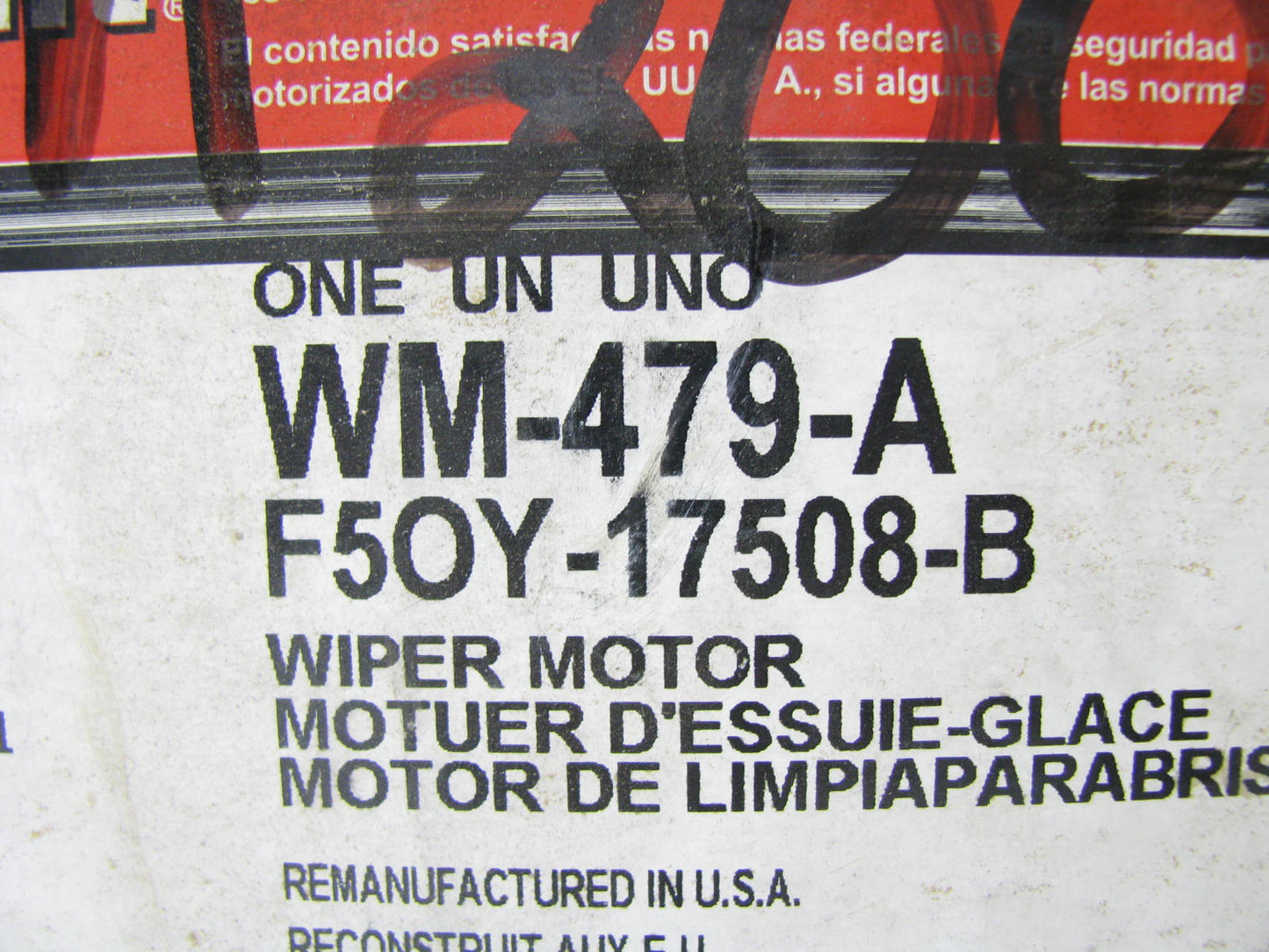 New OEM Motorcraft WM-479-A Windshield Wiper Motor Lincoln Continental 95-97