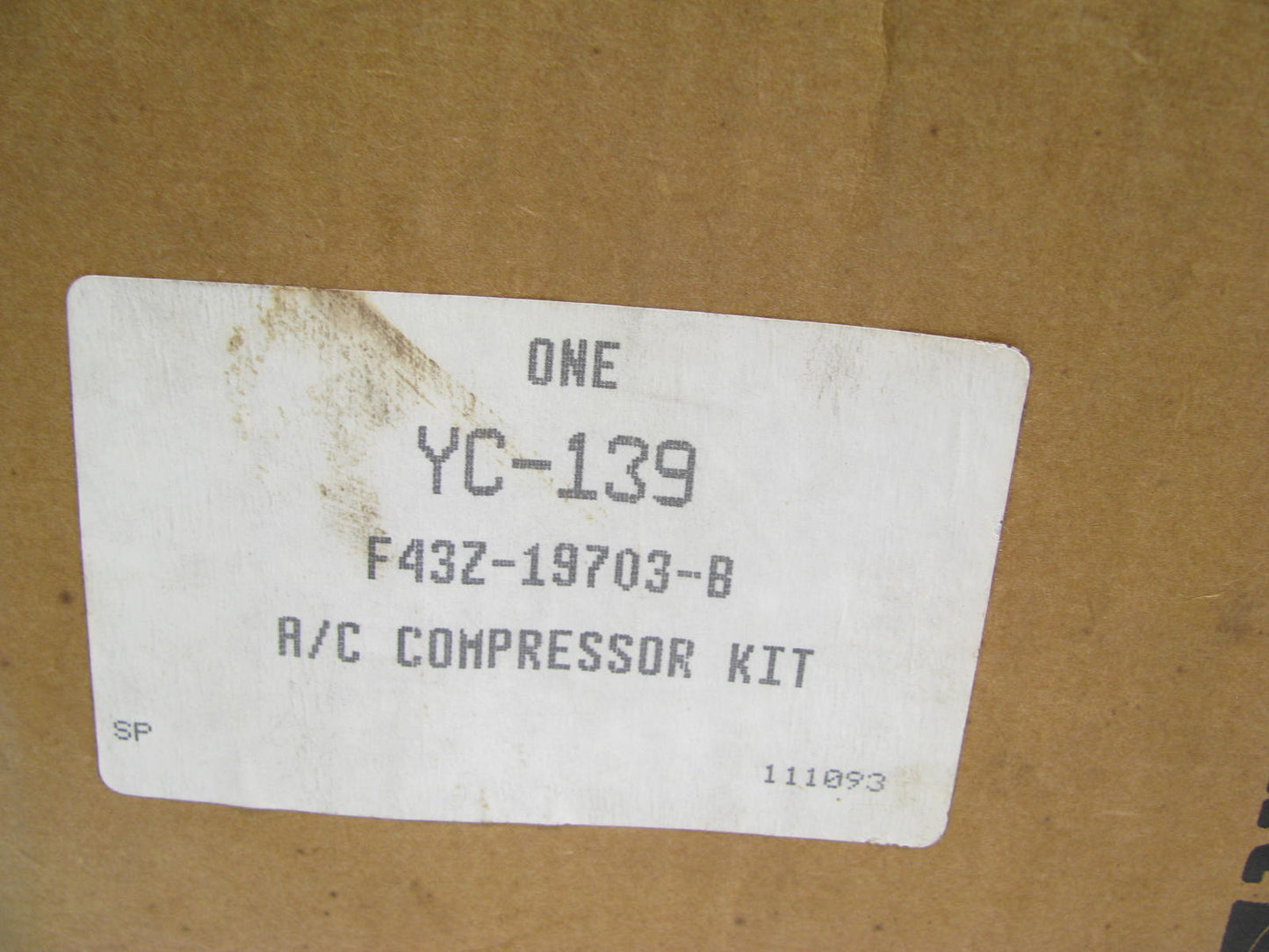 Motorcraft YC139 A/C Compressor Without Clutch - 1992-1994 Tempo, Topaz