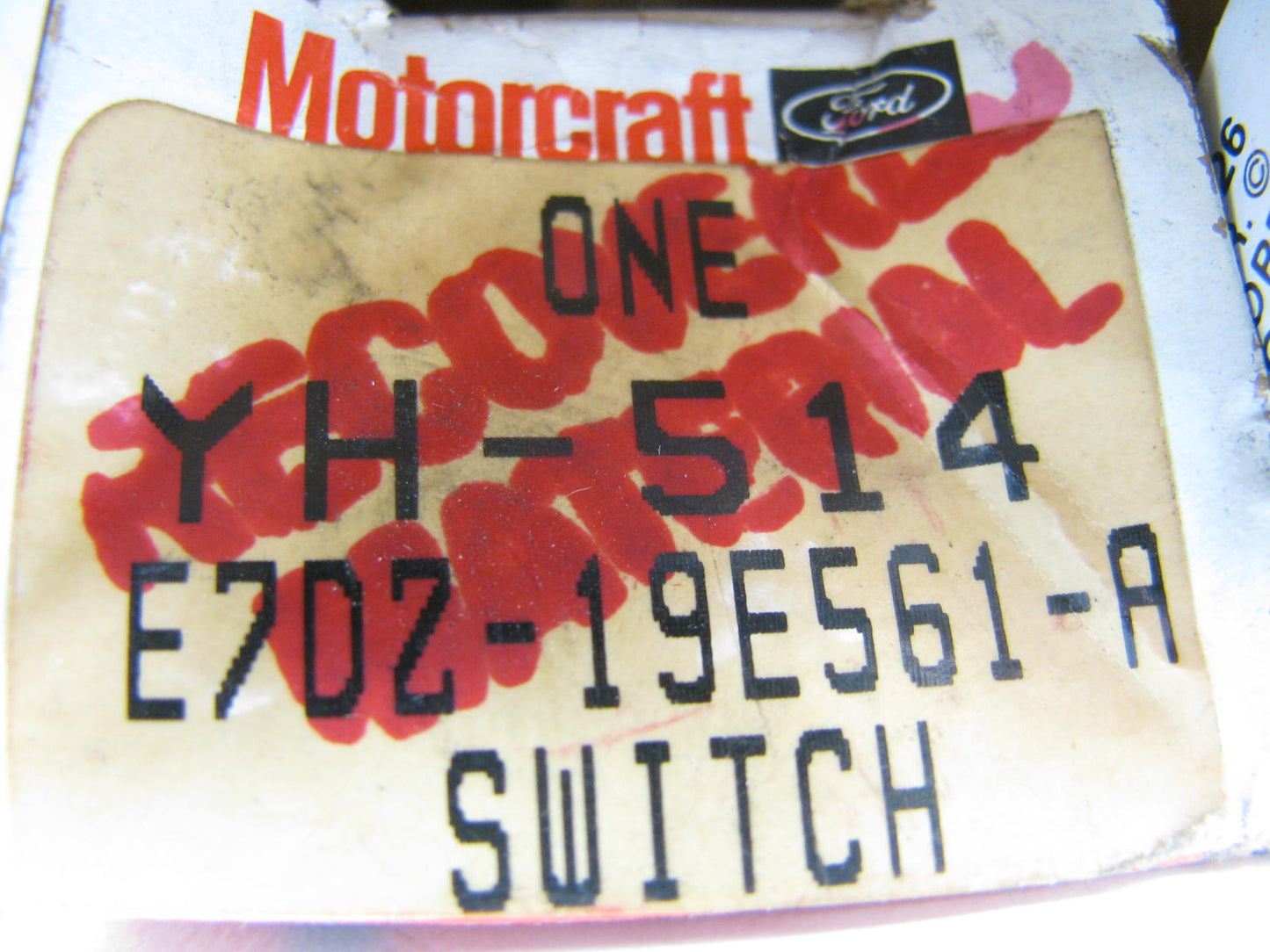 Motorcraft YH-514 A/C Clutch Cycling Switch 87-89 Taurus Sable - Dealer Install