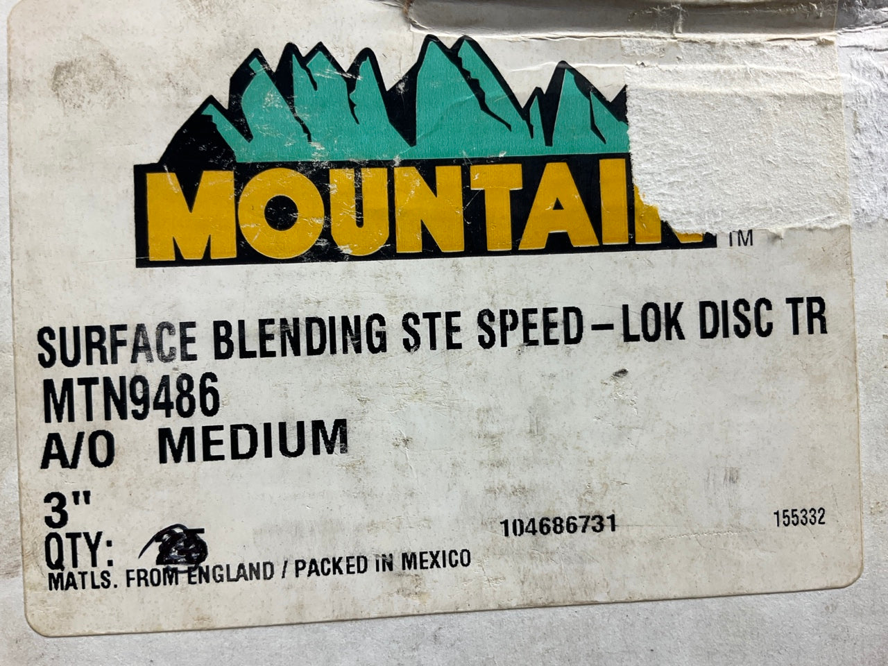 Mountain MTN9486 3'' Medium Roloc Surface Prep Discs - Box Of 22