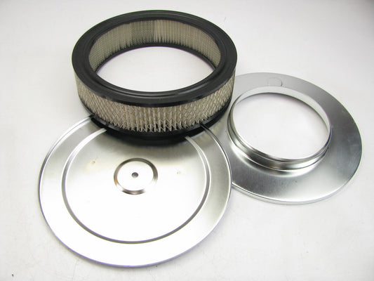 Mr. Gasket 1487 Air Cleaner - 9'' Diameter X 2-3/4'' Tall - Chrome