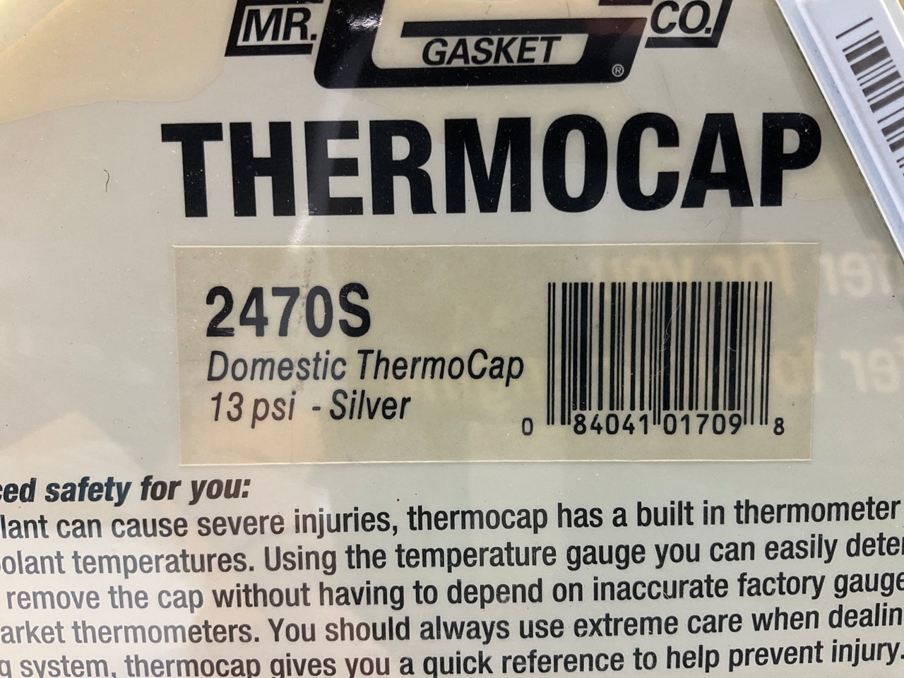 Mr Gasket 2470S Radiator Cap Thermocap For Domestics 16 PSI, Silver