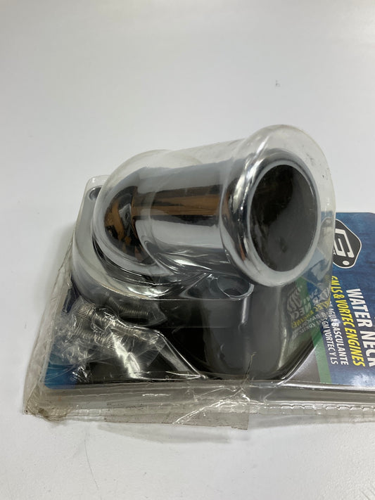 OPEN BOX - Mr. Gasket Chrome Coolant Thermostat Housing Swivel Water Neck