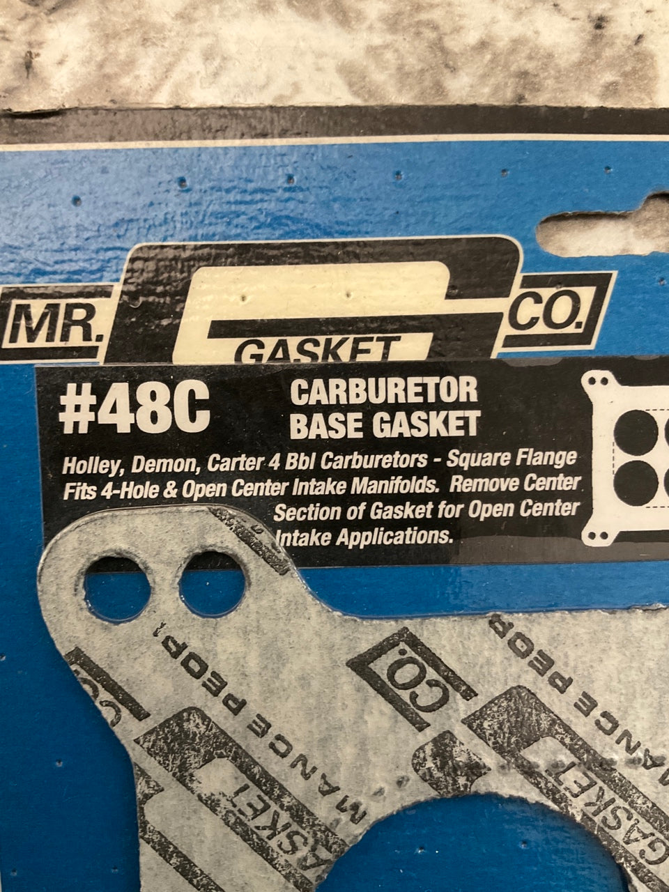 Mr. Gasket 48C Performance Carburetor Base Gasket For Holley, Demon, Carter 4BBL