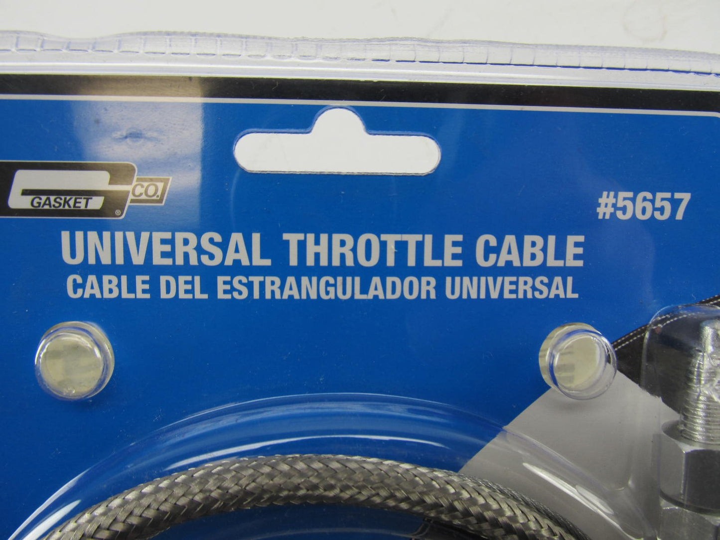 Mr Gasket 5657 Universal Chrome Stainless Steel Braided Throttle Cable Kit 36''