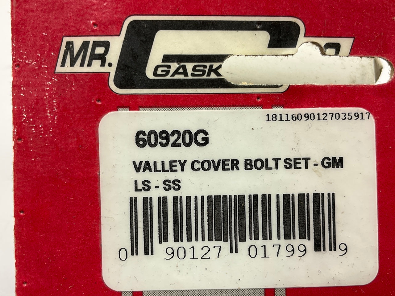 Mr Gasket 60920G Intake Valley Pan Cover Stainless Steel Bolts Set - Chevy LS