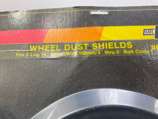 (x2) Mr Gasket 6904 Brake Dust Shield Covers 14'' Diam. 5 X 4'' Bolt Pattern