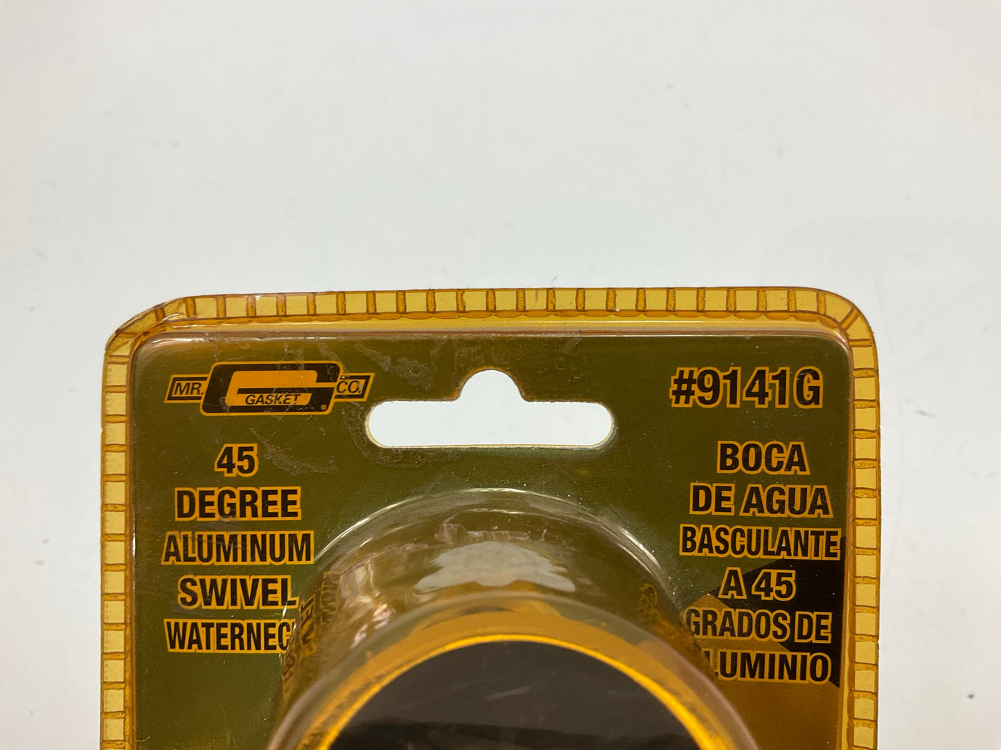 Mr. Gasket 9141G O-ring Style Chrome Water Neck - 45 Degree - 1967-1975 Chevy V8