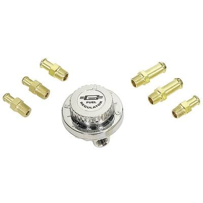 Mr. Gasket 9710 Fuel Pressure Regulator Chrome Plated 1-6 PSI