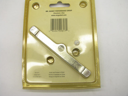 Mr. Gasket 9817 Chrome Valve Cover Clamps - Set Of 4 Pcs