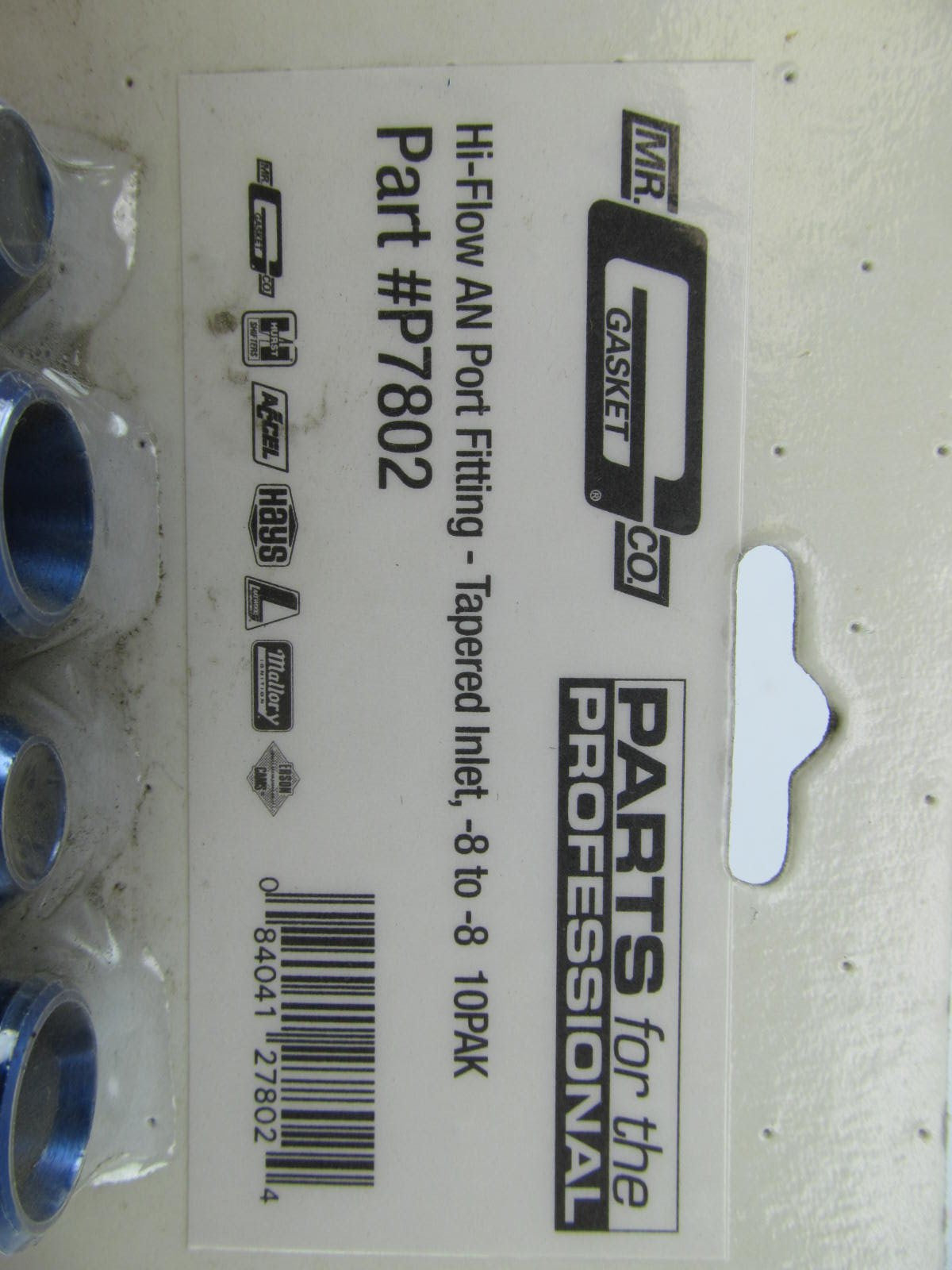 (10) 8 AN Straight Male Blue Aluminum Fitting Adapter (P7802) 8 An To 8 AN