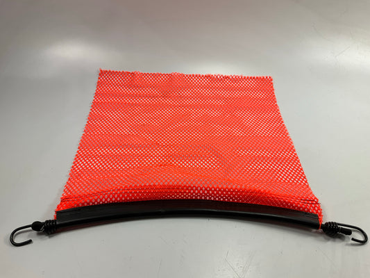 MS CARITA 18'' X 18'' Orange Jersey Mesh Safety Flag For Trucks W/ Rubber Bungee