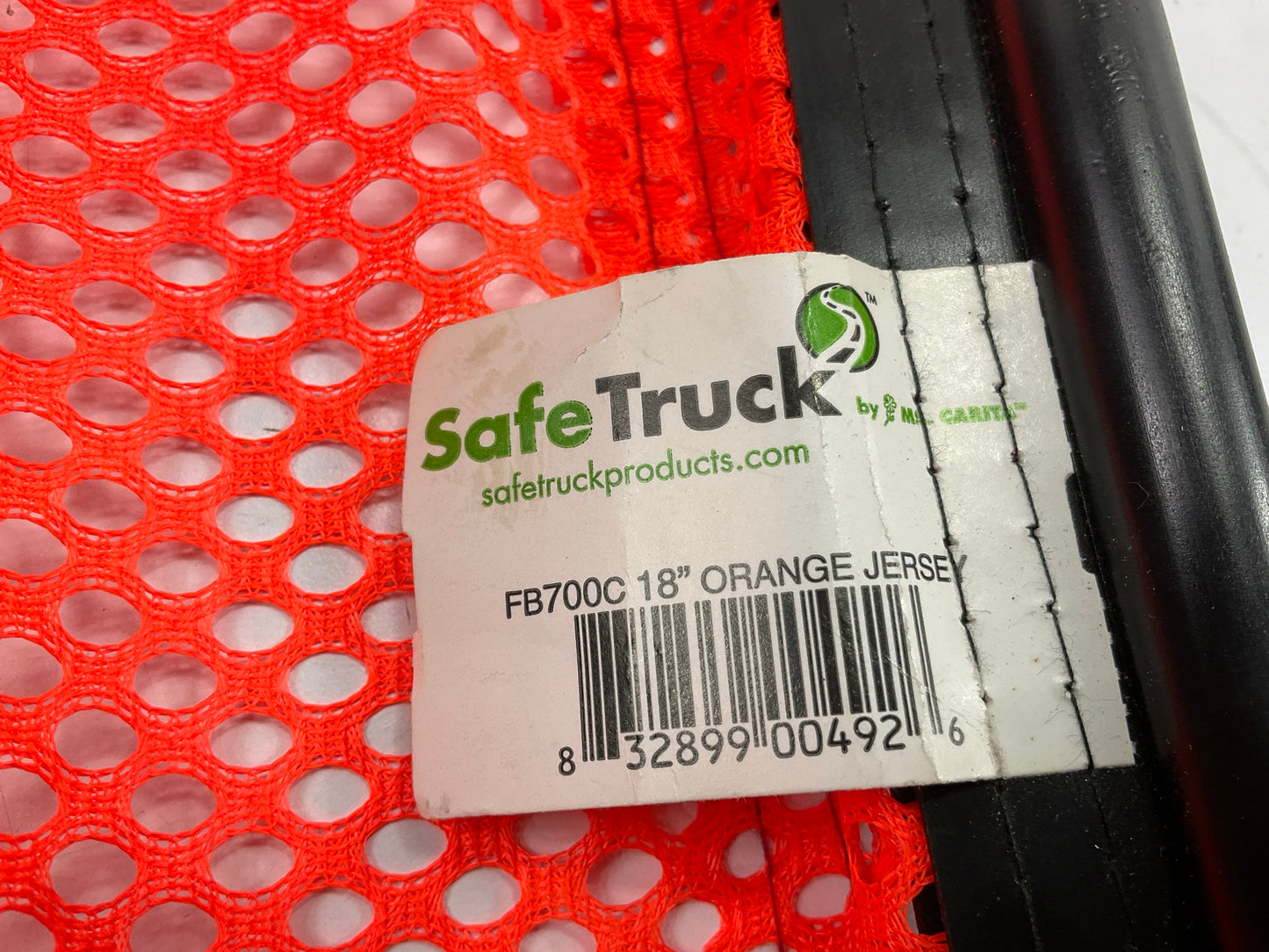SafeTruck By Ms.Carita FB700C 18'' X 18'' Jersey Safety Flag With Bungee - Orange