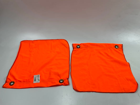 10 PCs - 16'' X 16'' ORANGE Mesh Safety Flags W/ Grommets Oversize Load Heavy Duty