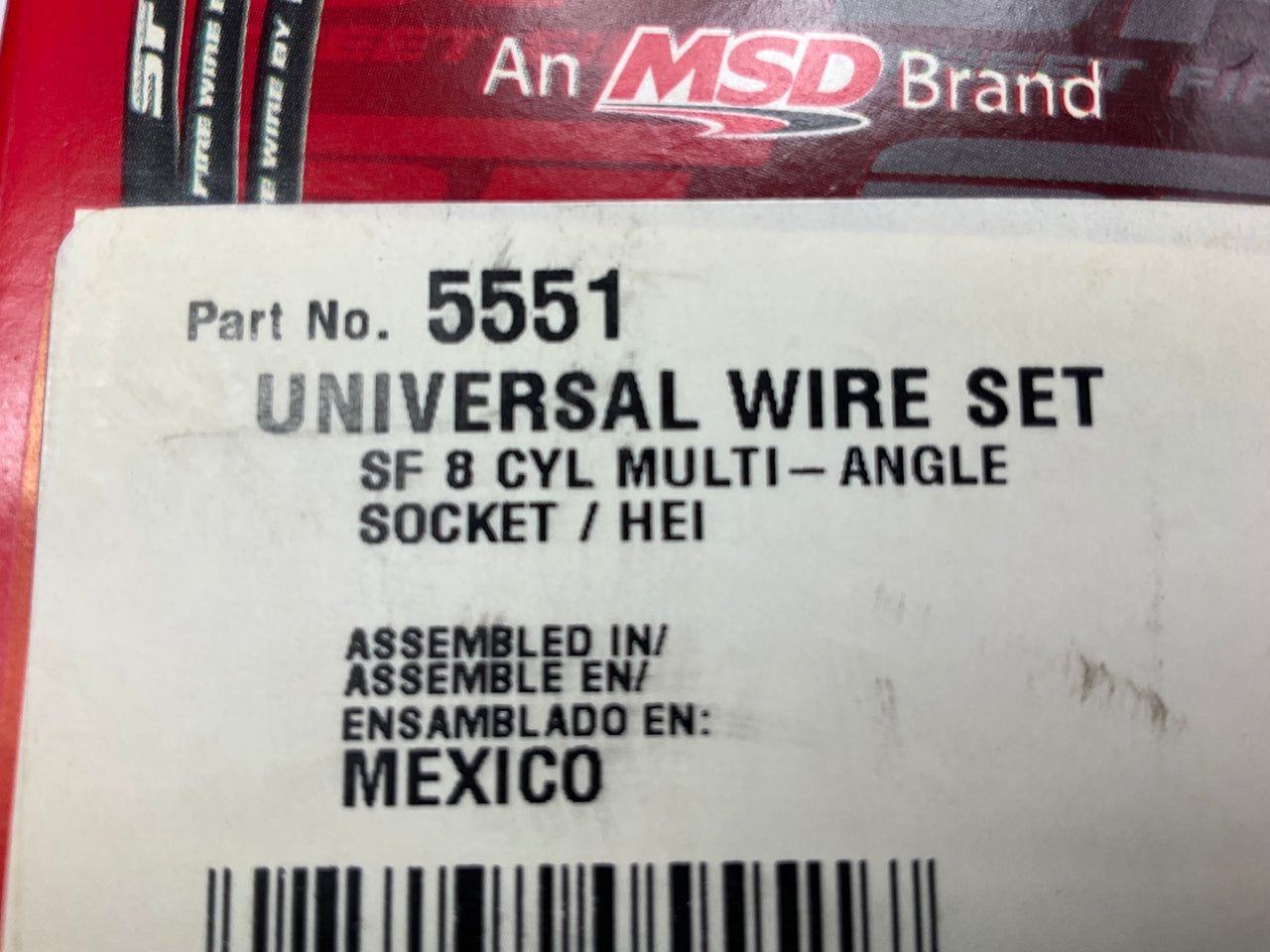 MSD Ignition 5551 Street Fire Performance 8mm Ignition Spark Plug Wire Set