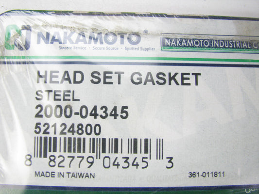 Nakamoto 2000-04345 Cylinder Head Gasket Set for 1993-1999 Ford Mazda 2.0L-L4