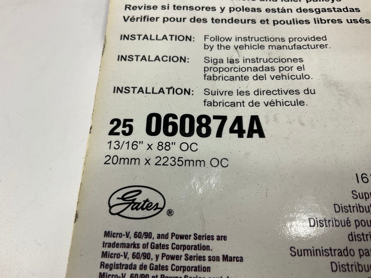 Napa 25-060874A Aramid Serpentine Belt