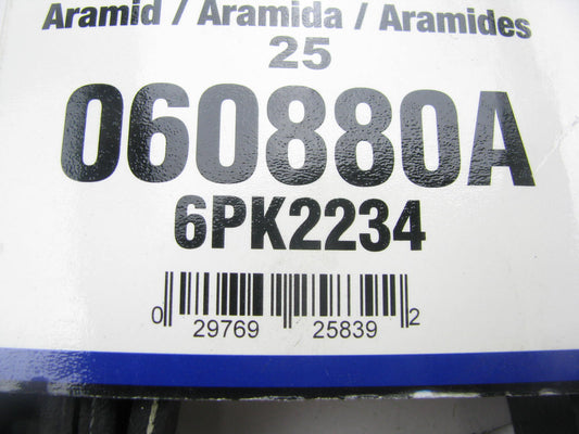 Napa 25-060880A Aramid Serpentine Belt - 0.84''x88'' 6 Ribs Made By Gates K060880A