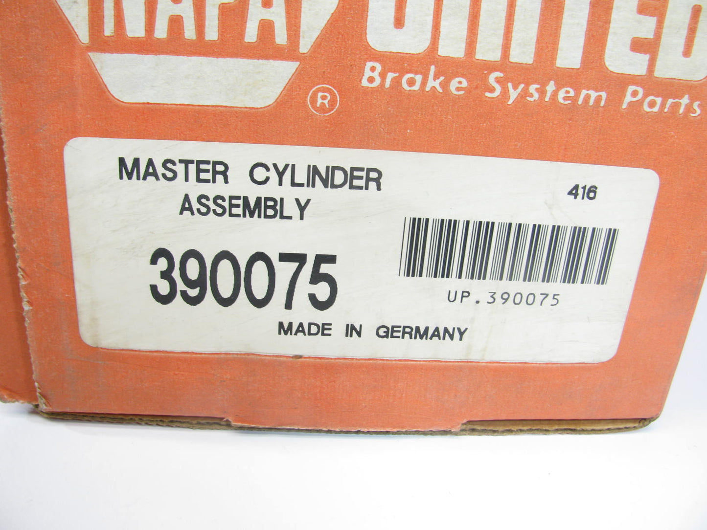 Napa 390075 Brake Master Cylinder MADE IN GERMANY, OEM RE-BOX