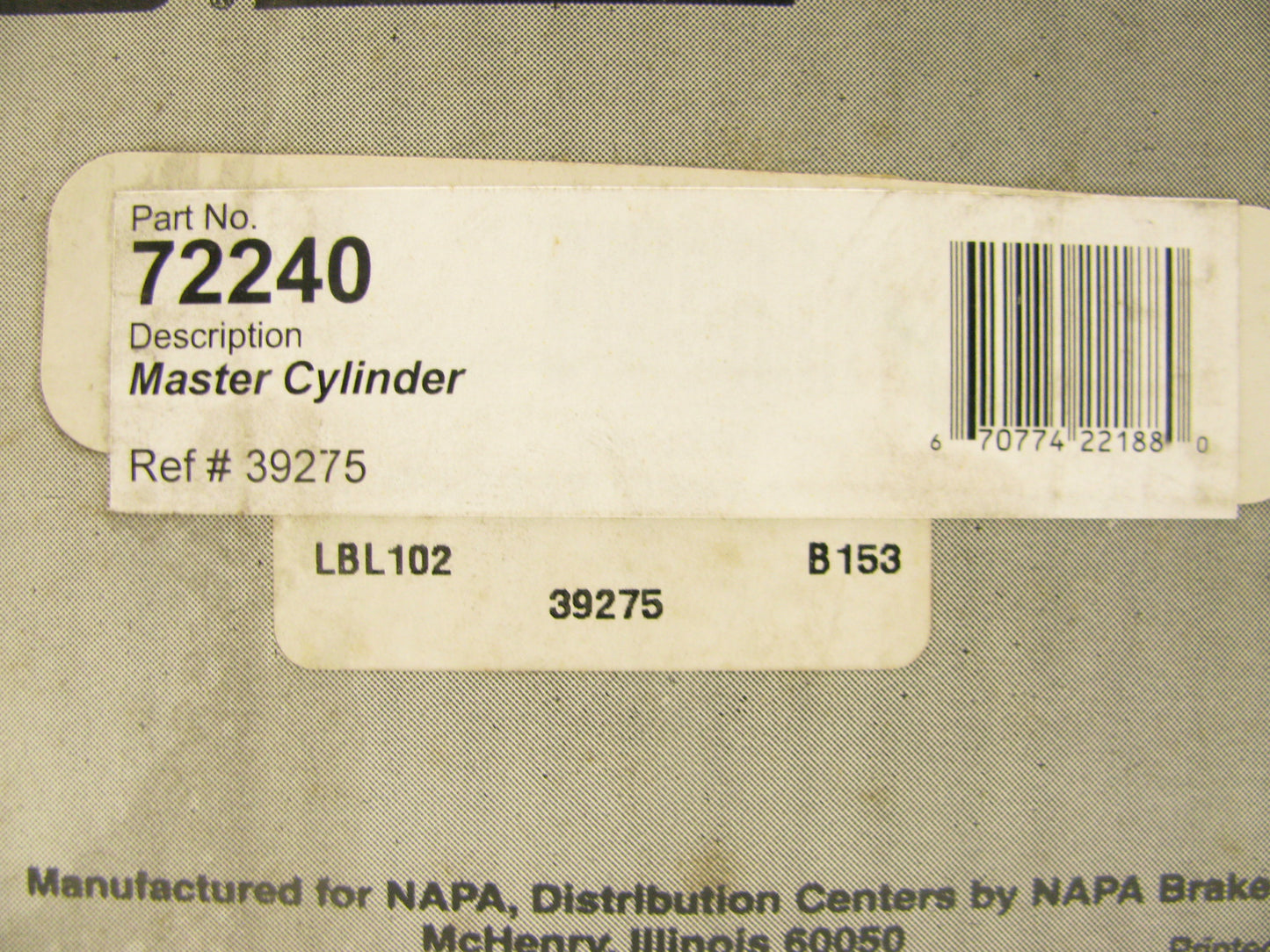Napa 39275 Clutch Master Cylinder For 1980-1983 Datsun 280ZX, 84-89 Z31 300zx