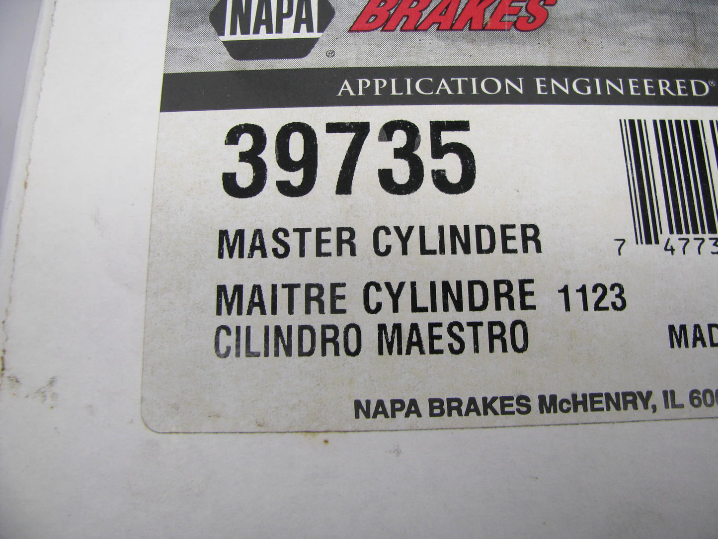 Napa 39735 Brake Master Cylinder With Reservoir - MC39735