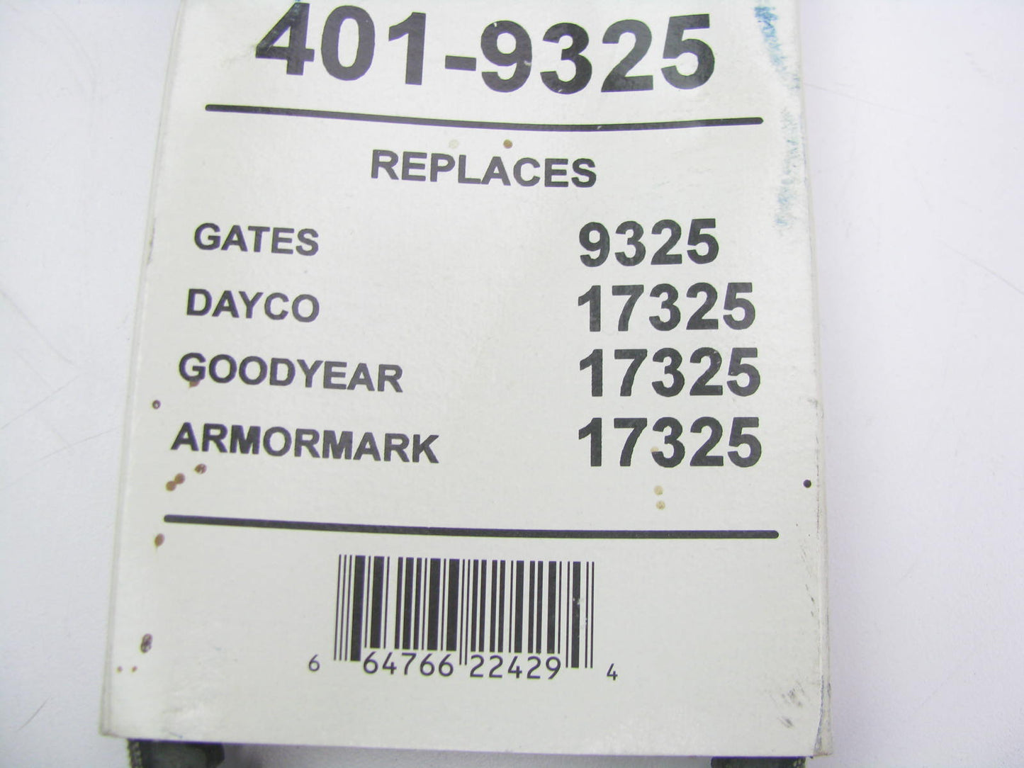 Napa 401-9325 Accessory Drive Belt - 0.53'' X 32.50'' - 36 Degree