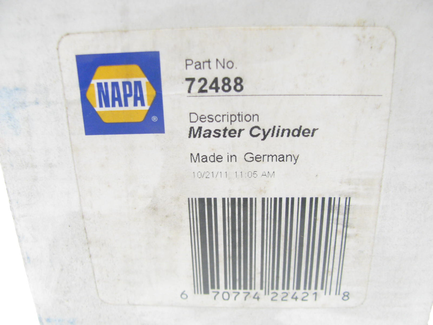 Napa 72488 Clutch Master Cylinder