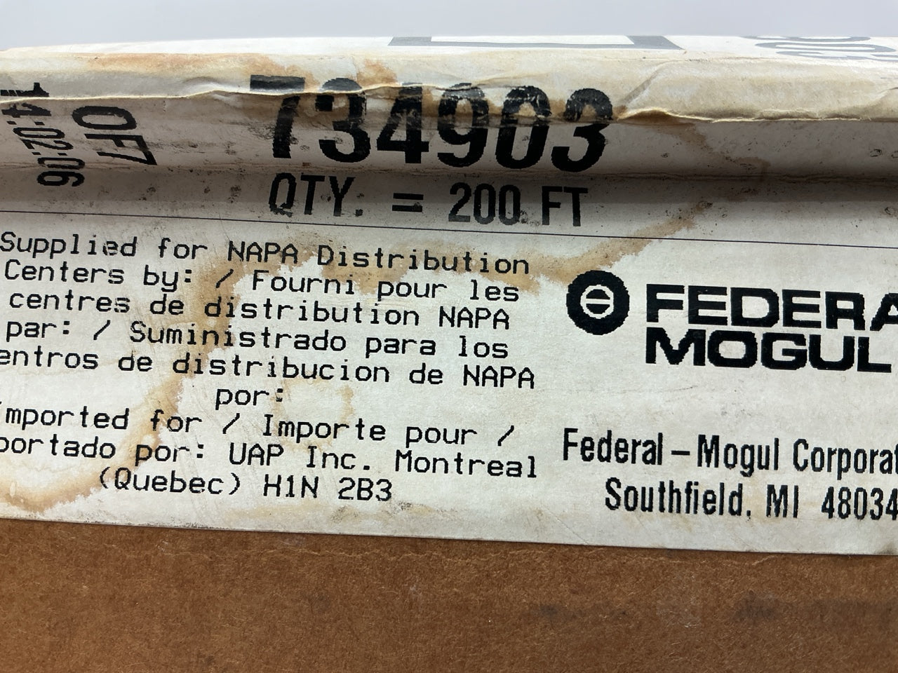 (2) Rolls Napa Belden Premium 7mm Ignition Spark Plug Wire Cable, 100' Each Roll