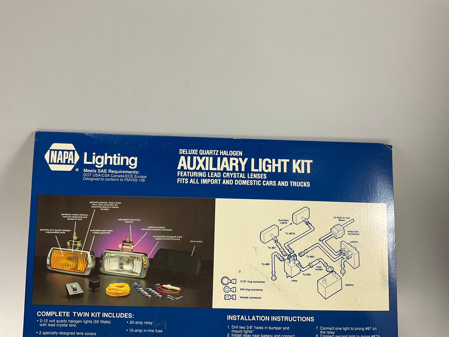 Napa 887WDK-TYPE2 Halogen Auxiliary Off-road Lights Lamp Kit - 6'' Diameter