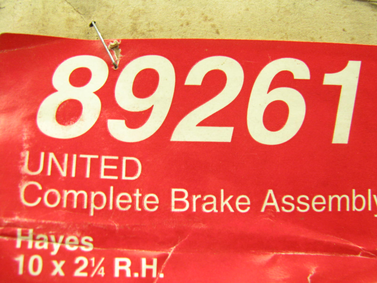Napa 89261 Hayes Electric Trailer Brake Assembly 10'' X 2-1/4'' RIGHT - 3.5K Axles