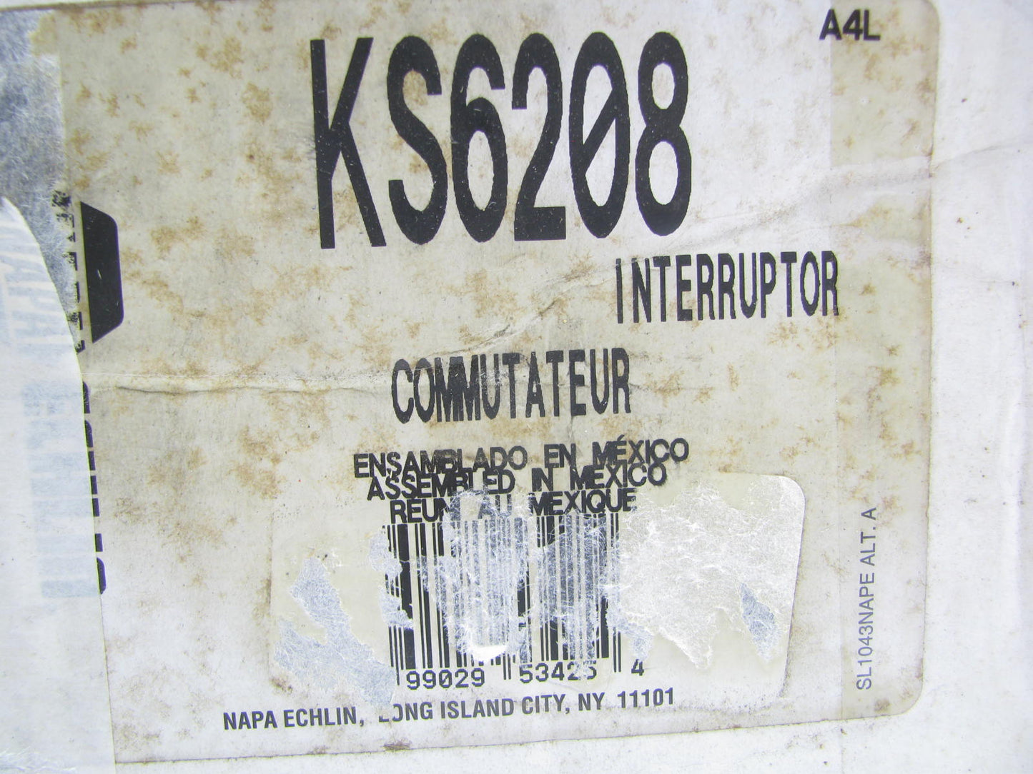 Napa KS6208 Ignition Starter Switch For Various 88-95 Buick, Olds. Pontiac