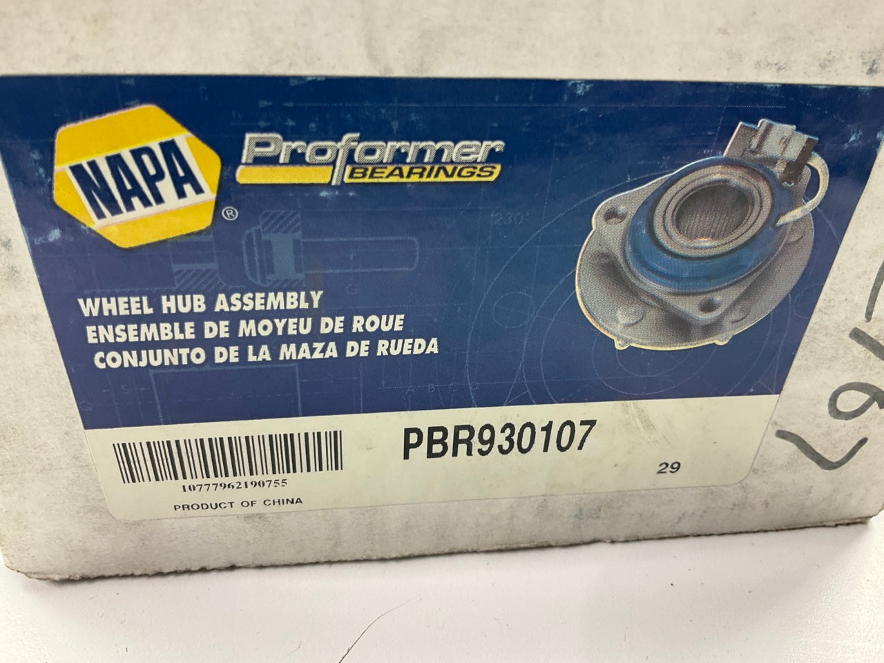 Napa PBR930107 Wheel Bearing And Hub Assembly, Rear