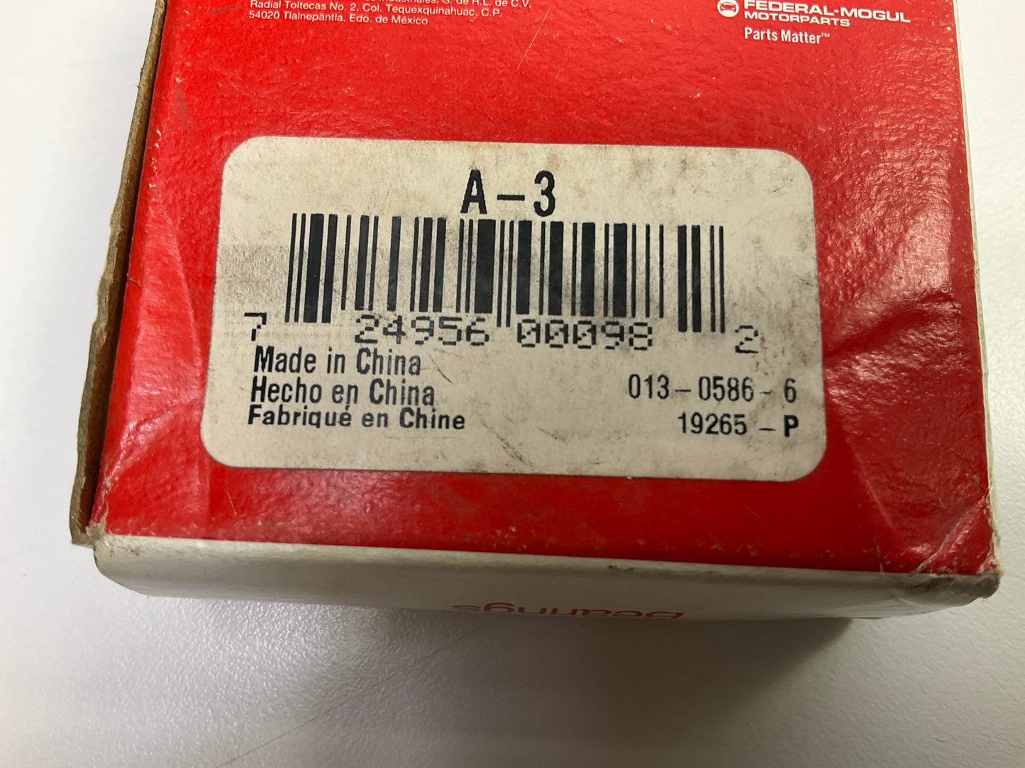 National A3 Front Wheel Bearing & Race Set