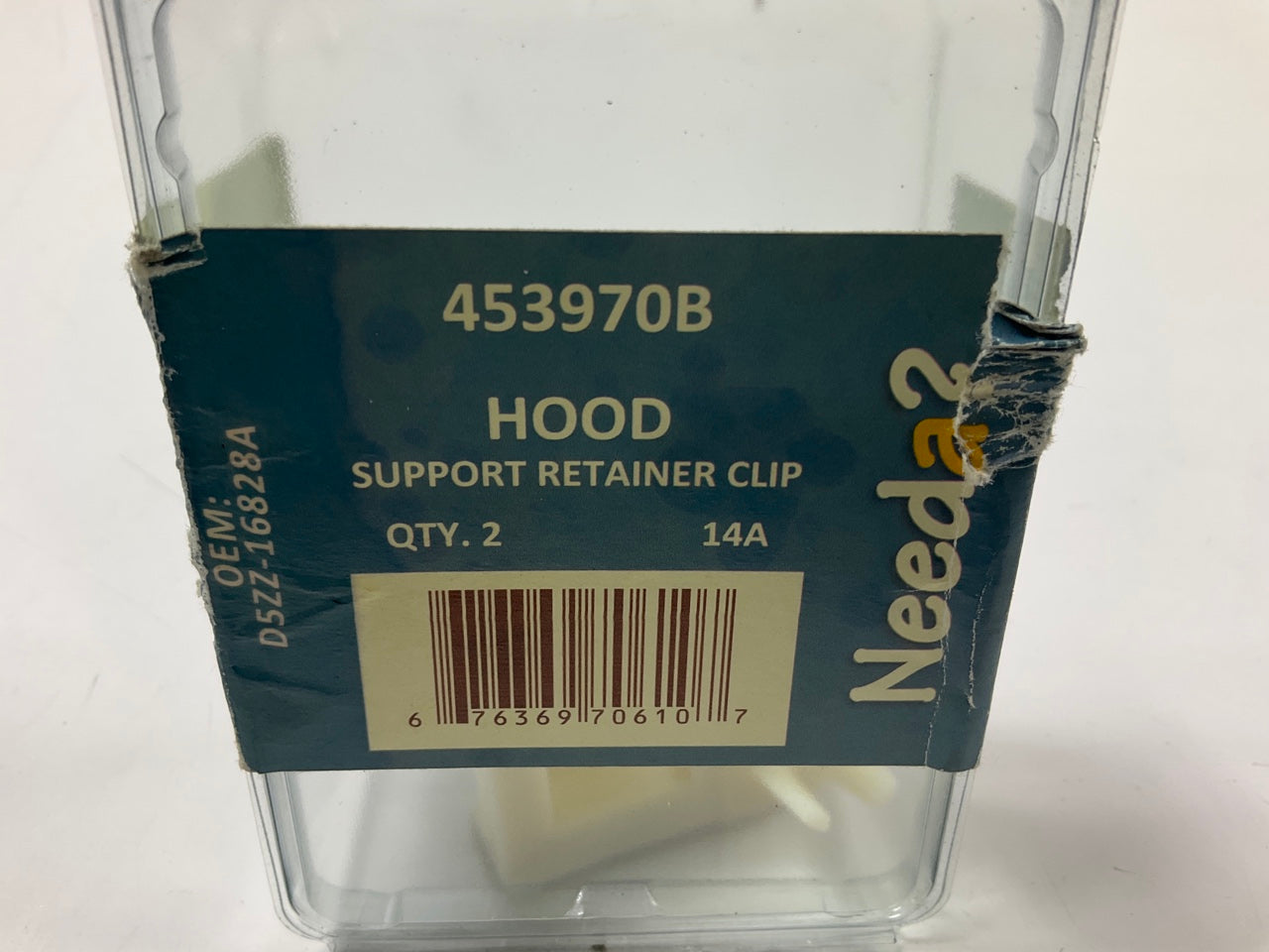 Needa 453970B Hood Support Rod Clip, Replaces Ford # D5ZZ-16828-A - 2 PACK