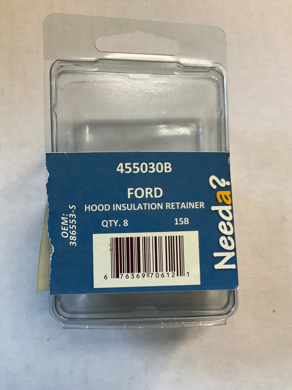 Needa 455030B Hood Insulation Retainer Clips, Replaces Ford 386553S - 8 PACK