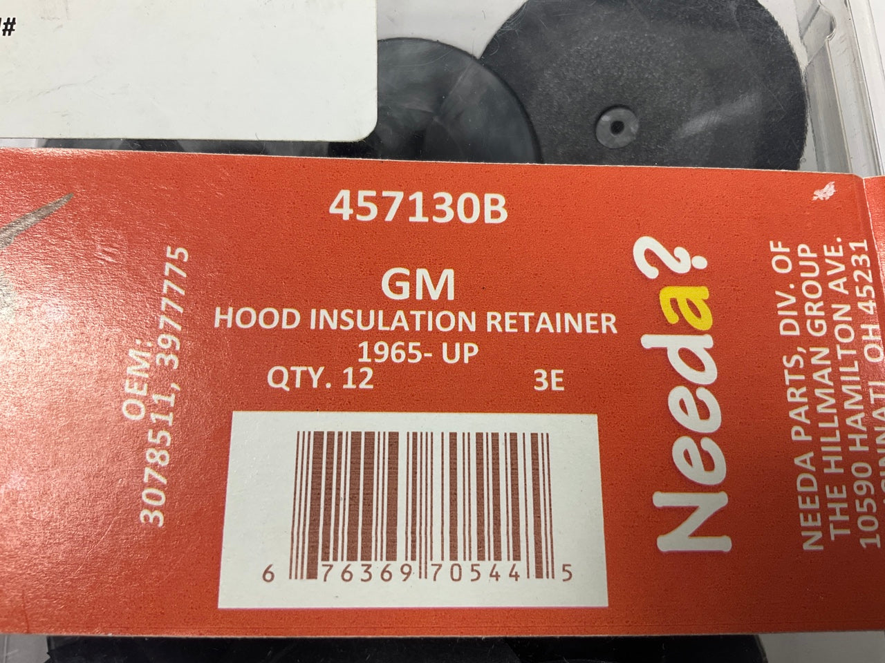 12 PCs - Needa Hood Insulation Retainer Clips GM 3078511 3977775 1965-Up Chevy