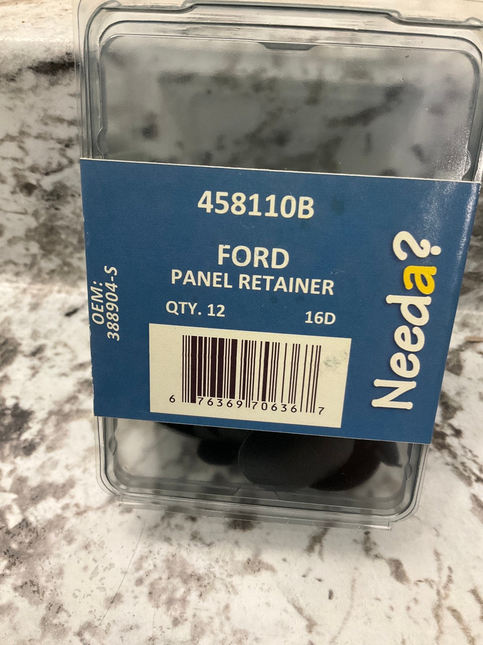 12 PCS - Needa 458110B Bumper Cover Retainer Clips, Ford # 388904-S
