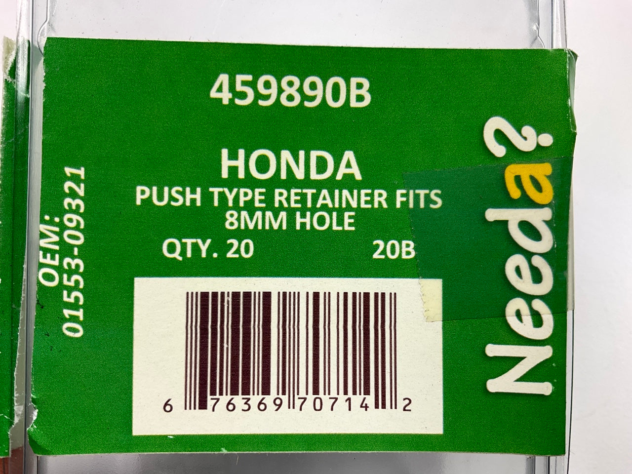Needa 459890B Bumper Cover Splash Shield Push Retainer Clips 8mm Hole, 20 PACK