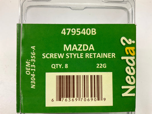 Needa 479540B Screw Style Retainer Clips, Replaces Mazda N304-13-356A - 8 PACK
