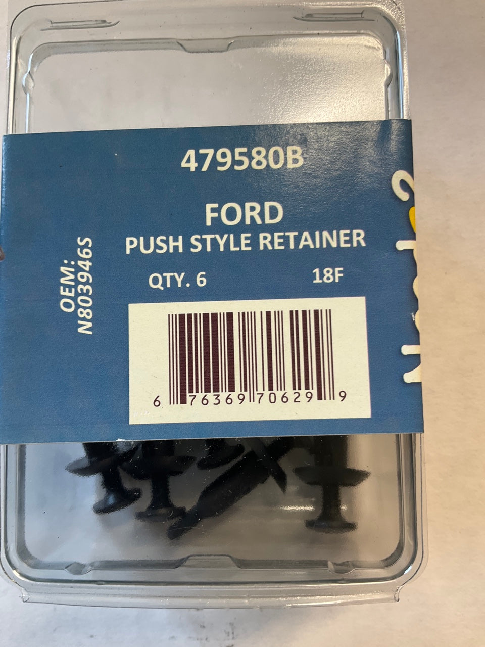 6 PC Needa 479580B ( N803946S ) Push Style Retainer Clips